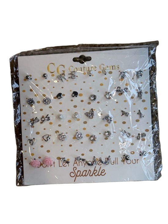 Jewelry - Couture Gems Silver Accent Earring Set 20 Pair